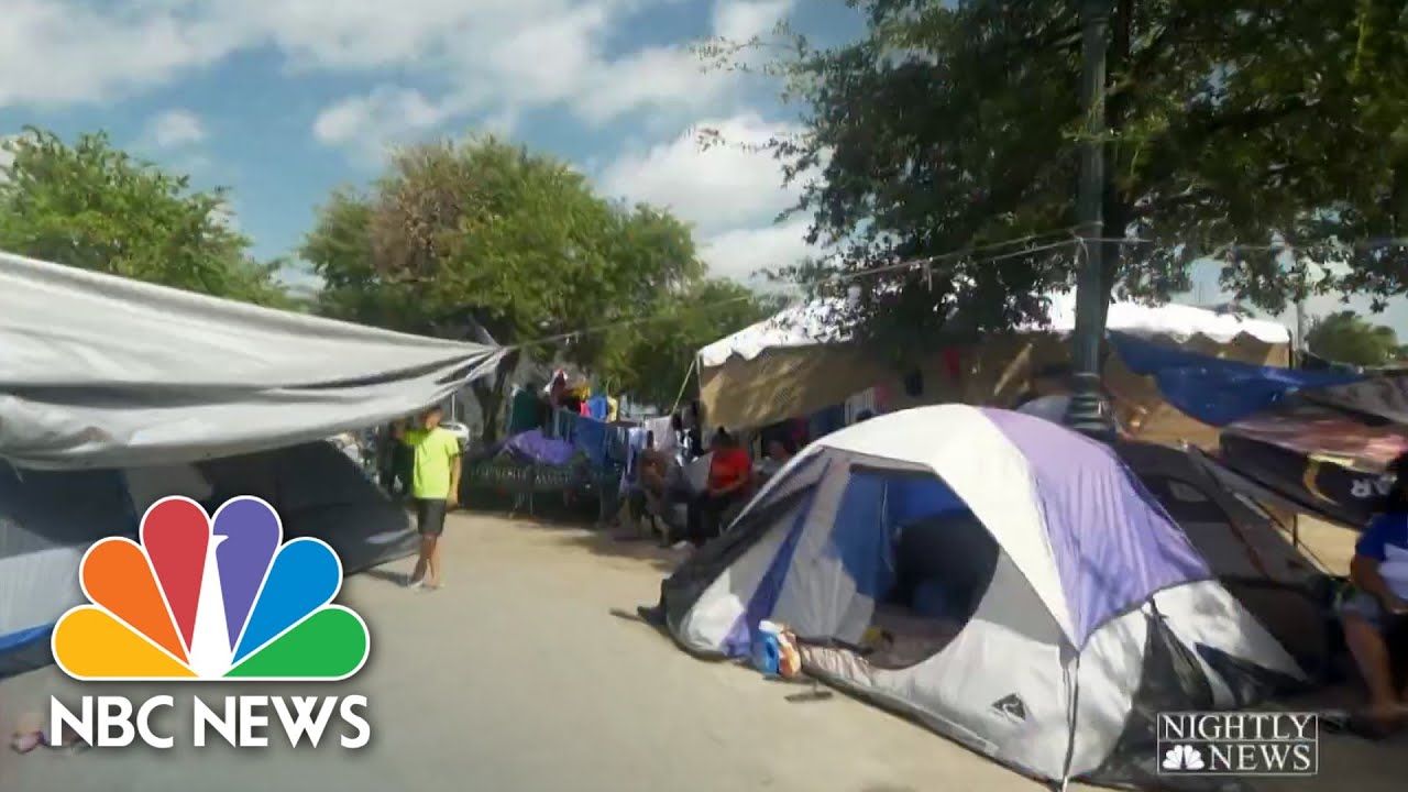 Growing Tent Camp Houses Hundreds Of Migrants Near U.S. Border