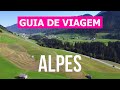 Montanhas dos Alpes em 4k. Paisagem dos Alpes austríacos