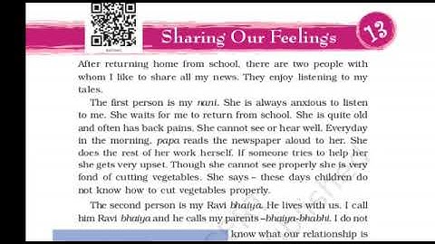 Sharing Our Feelings - Looking Around Evs - Chapter 13 - Grade3rd