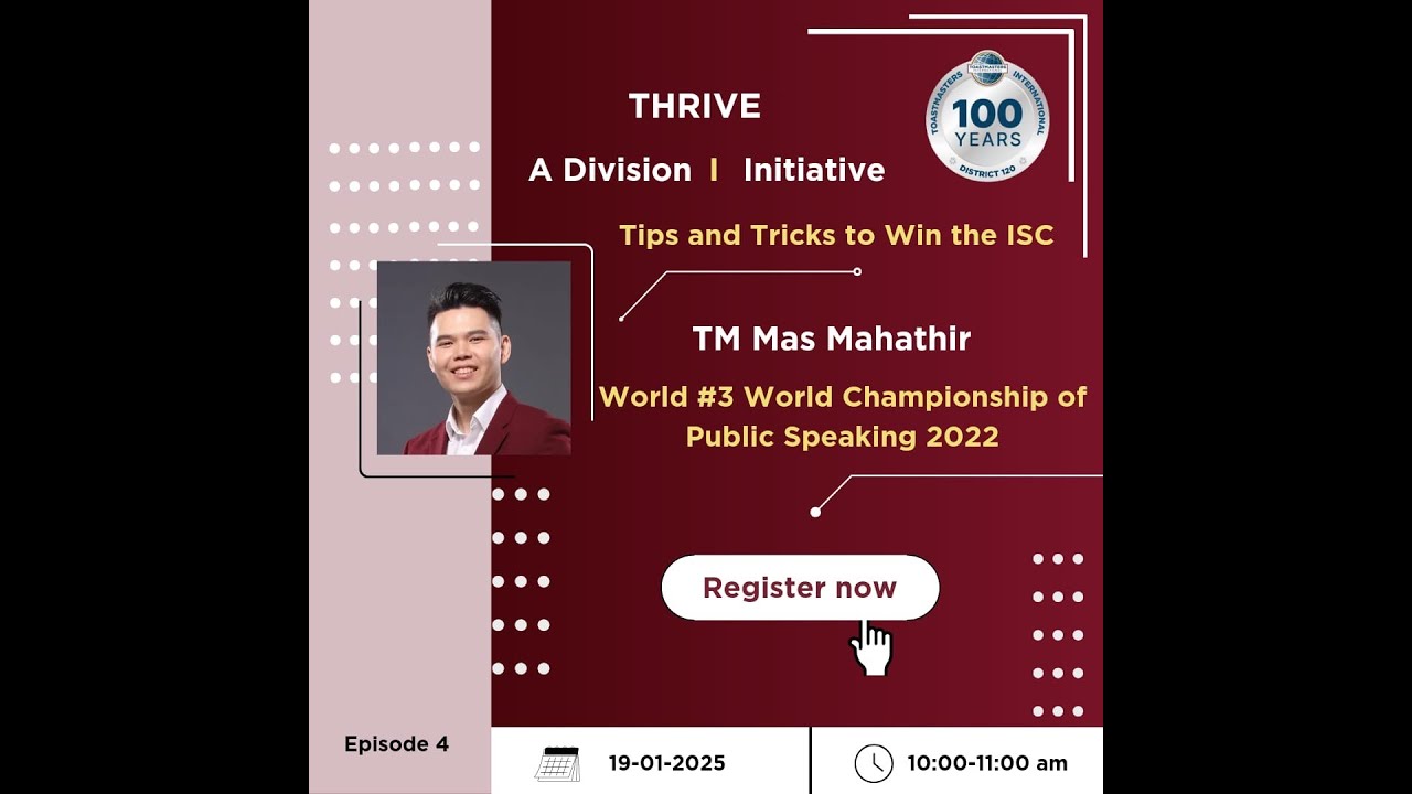 THRIVE 2025 - Tips & Tricks to win the International Speech Contest