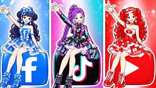 Prom Fashion Challenge Socical Media For Huntrix | Kpop Demon Hunters✨ DIY Fashion Paper Dolls screenshot 3