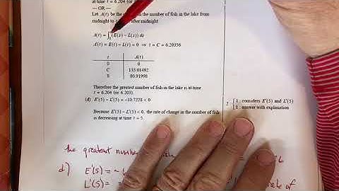 AP Calc AB FR 2019 #1 Scoring Guidelines