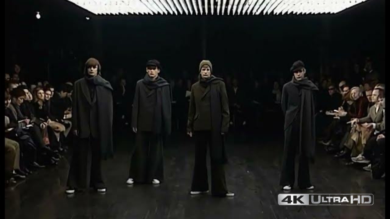 Yohji Yamamoto Pour Homme - AW97 Runway Show - 4k Ultra HD - YouTube