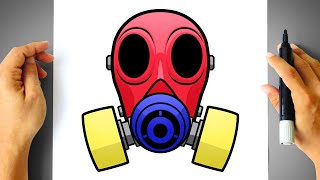 How to DRAW GAS MASK - Poppy Playtime Chapter 3