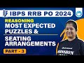 RRB PO Reasoning 2024 | Most Expected Puzzles &amp; Seating Arrangements For RRB PO 2024 | Part- 3