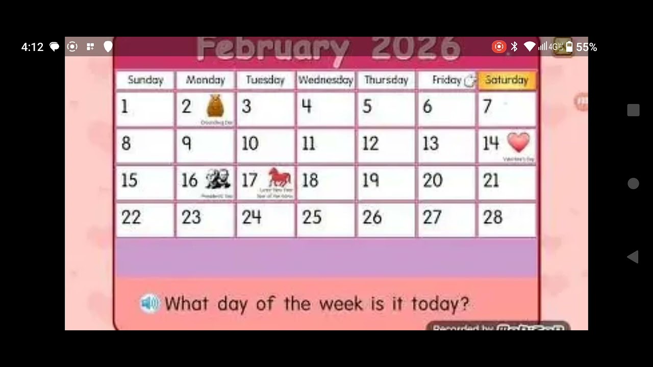 February Sarfall FEB 28 2026 CALENDAR STARFALL - YouTube