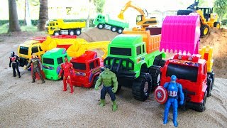 Superhero Captain America  Hulk  Construction vehicle toys