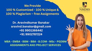 NMIMS SEP 2024 ASSIGNMENTS I NMIMS Customized Assignments I NMIMS Unique and Plagiarism-free