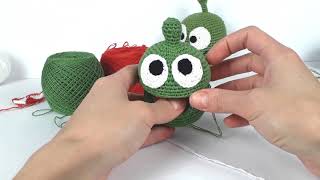 картинка: Ам Ням игрушка. Ам-ням крючком. Om Nom crochet. Мастер класс (Урок 2)