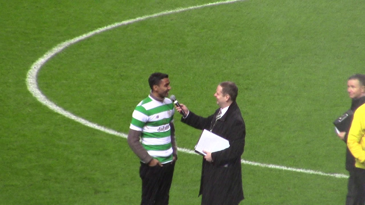 Celtic 2 - Partick Thistle 0 - Marvin Compper - Introduction to Fans at Half-Time - 20 December 2017