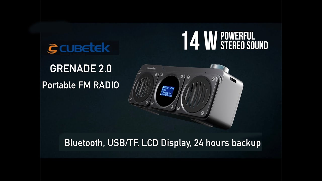 Cubetek Grenade 2.0 Portable FM Radio Product Features
