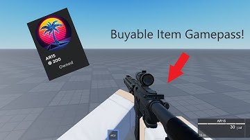 How to make a Gamepass that gives you an Item on Roblox Studio