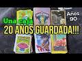 Encuentro una caja llena de Stickers de POKEMON, TOY STORY, FUTBOL… de los años 90/2000