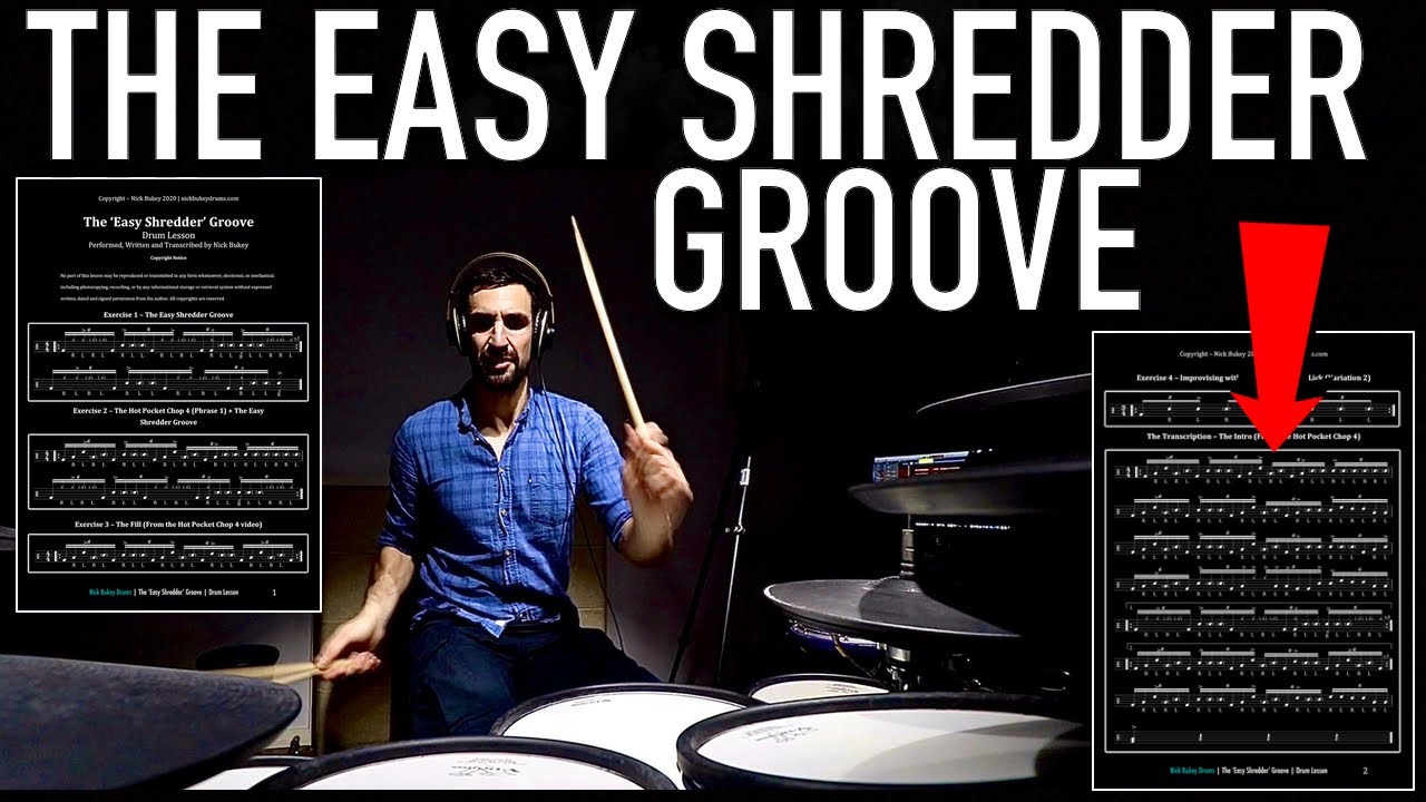 The Easy Shredder Groove - 4 Exercises + An Epic Transcription