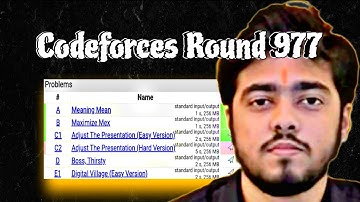 CODEFORCES ROUND 977 (Div. 2)