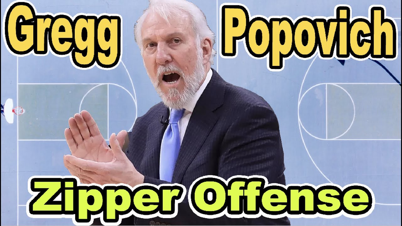 Грегг Попович Zipper Backdoor Basketball Play