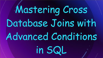 Mastering Cross Database Joins with Advanced Conditions in SQL