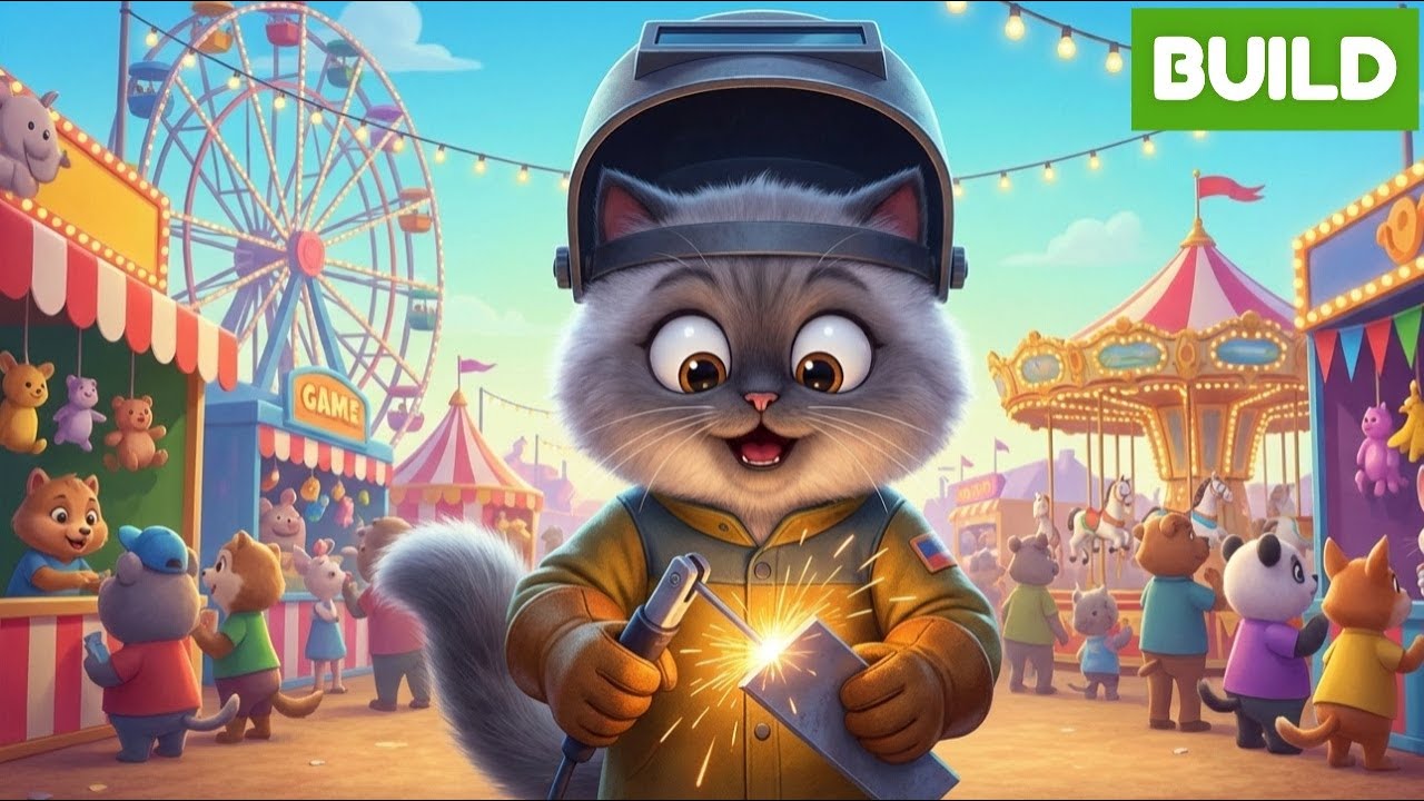 Every Purrfect Day | Working Cats Animated Song for Children