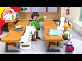 Playmobil en español Lena sola en la escuela - La Familia Hauser
