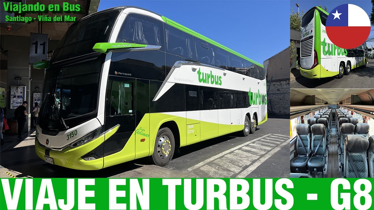 Viajando en Bus | Viaje en Turbus 3150 Santiago - Viña Del Mar con Cámaras Retrovisores