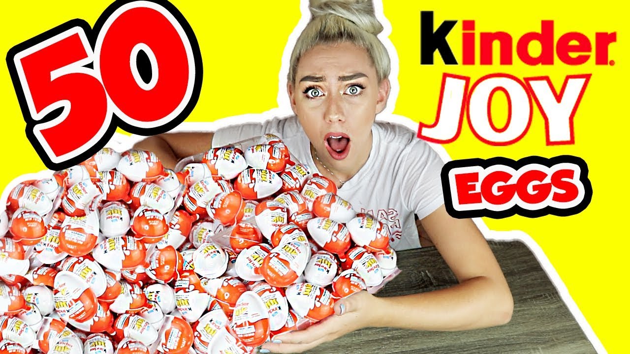 UNBOXING 50 KINDER SUPRISE JOY EGGS! SUPER RARE KINDER TOY FINDS