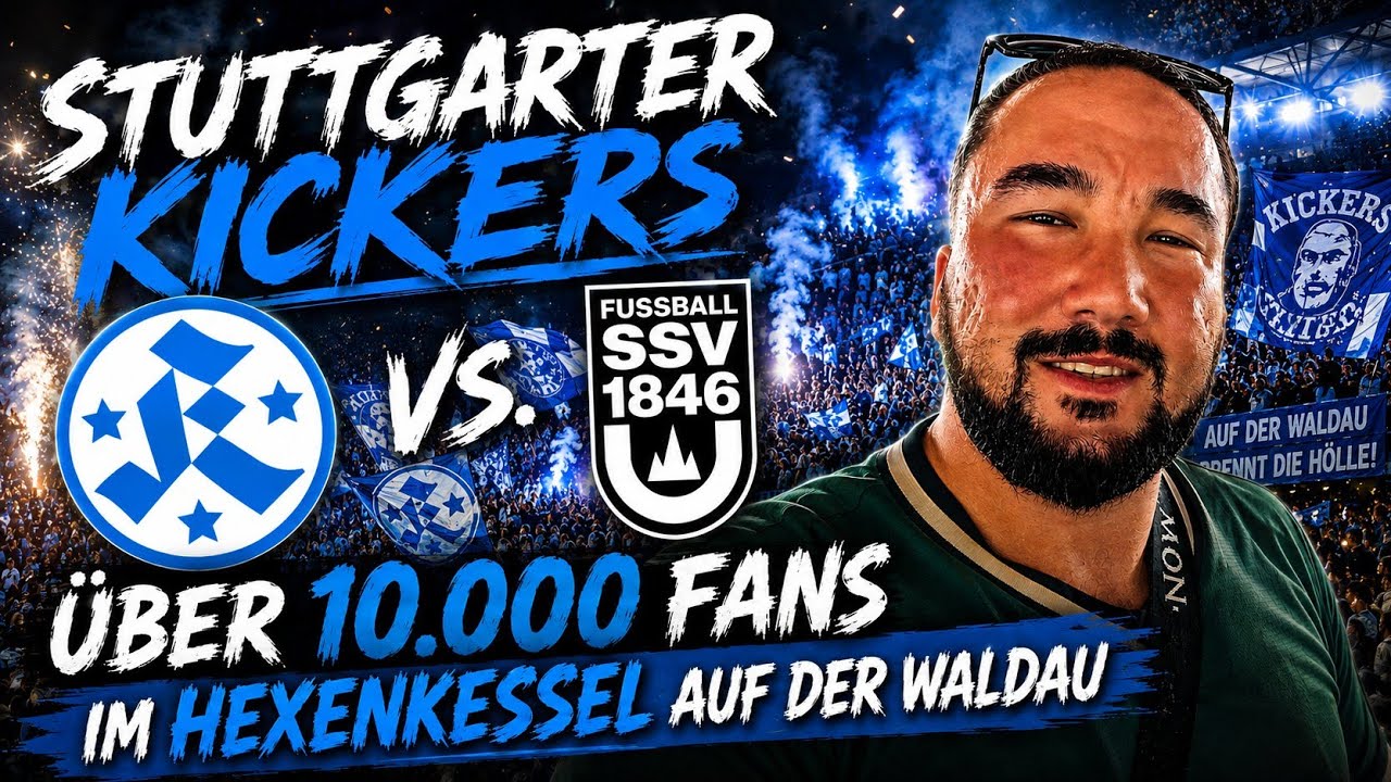 HEXENKESSEL AUF DER WALDAU MIT ÜBER 10.000 FANS! 😱🔥 Stuttgarter Kickers vs SSV Ulm | Stadionvlog 🏟⚽️