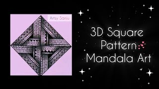 3D pattern Mandala Art✨🦋| 3D Mandala Art Easy For Beginner's| Full Tutorial By @ArtsySanju