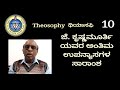 ಜೆ. ಕೃಷ್ಣಮೂರ್ತಿ ಅವರ ಅಂತಿಮ ಉಪನ್ಯಾಸಗಳ ಸಾರಾಂಶ—ಡಾ॥ ಎಲ್. ನಾಗೇಶ್ {ಥಿಯಾಸಫಿ}[THEOSOPHY] Theosophy in kannada