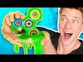 DIY Slime Fidget Spinner That ACTUALLY SPINS!!! How To Make Rare Giant Fidget Spinners Toys & Tricks