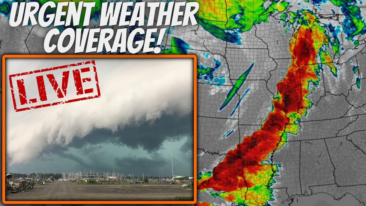 🔴LIVE BREAKING WEATHER - Tornadoes, Large Hail & Widespread Wind Damage ...