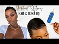 GRWMl Short Hair & Make Up! NO HEAT Styling+ Everyday MakeUP