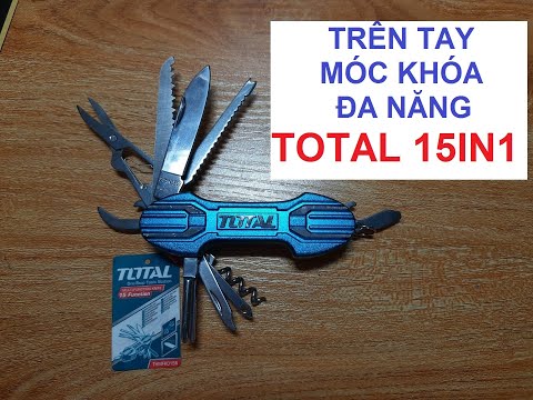 Trên tay MÓC KHÓA ĐA NĂNG 15 trong 1 TOTAL THMFK0156/ Review on Multitool Keyring TOTAL THMFK0156