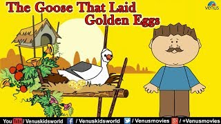 Bedtime Stories ~ The Goose That Laid Golden Eggs (English) | Animated Moral Stories For Kids