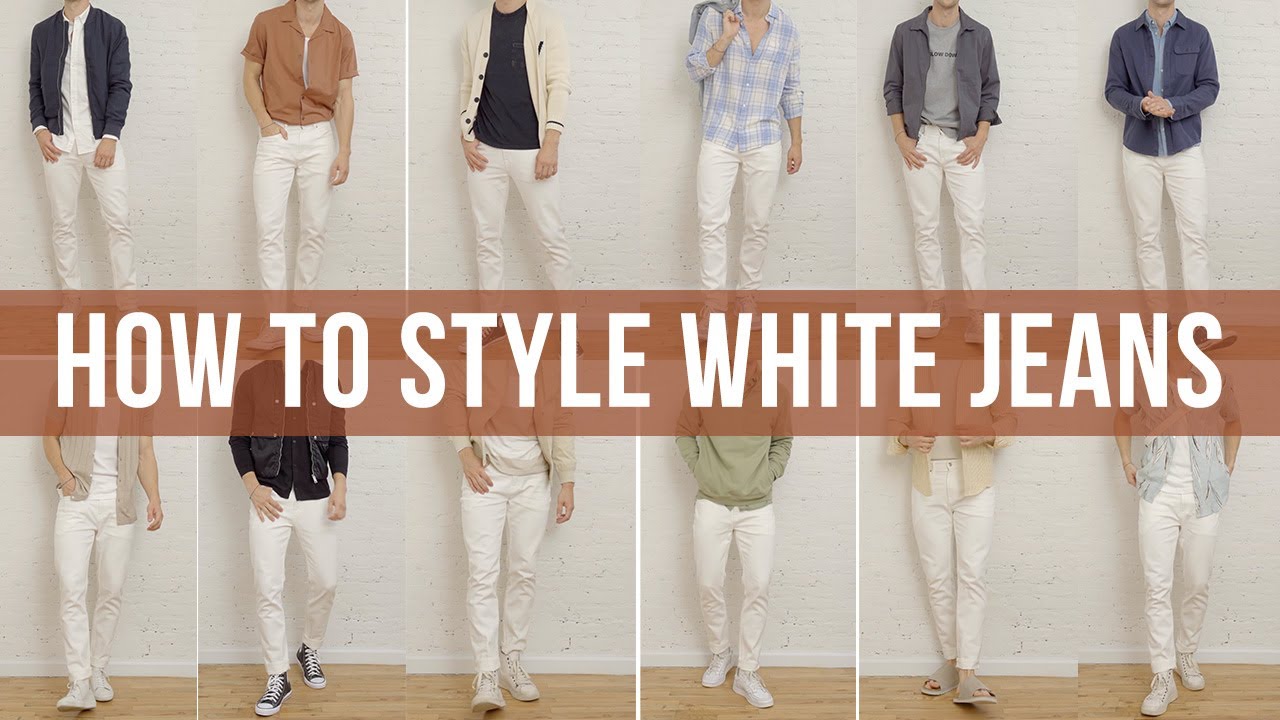 Men's Loose Fit Multiple Pocket White Denim Cargo Pant - Peplos Jeans –  Peplos Jeans