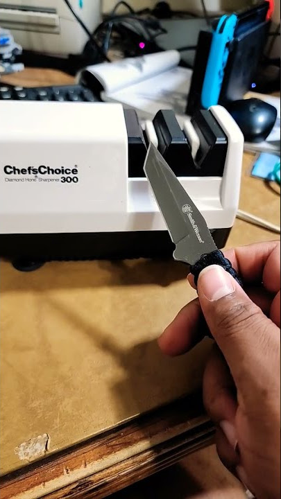 Orange Ninja 4-Stage Knife Sharpener - Premium Kitchen Knife Sharpeners -  Adj