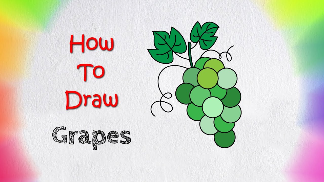 How to draw Grapes How to draw Grapes Step By Step Cool Colors