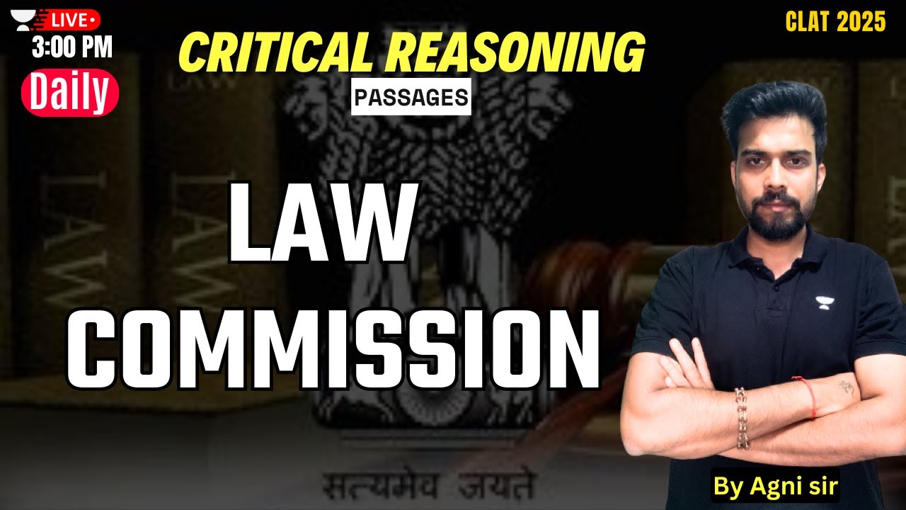 CLAT 2024 | Critical Reasoning | Law Commission | Passage Based ...