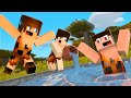 CONSTRUÍMOS UMA PISCINA !! - Minecraft Primitivo #10