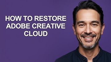How to Restore Adobe Creative Cloud - KevinHowTo