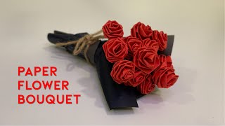How to fold paper flower Bouquet / Origami Rose Bouquet