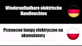 Deutsch + Polnisch = Urzadzenia oswietleniowe i lampy elektryczne