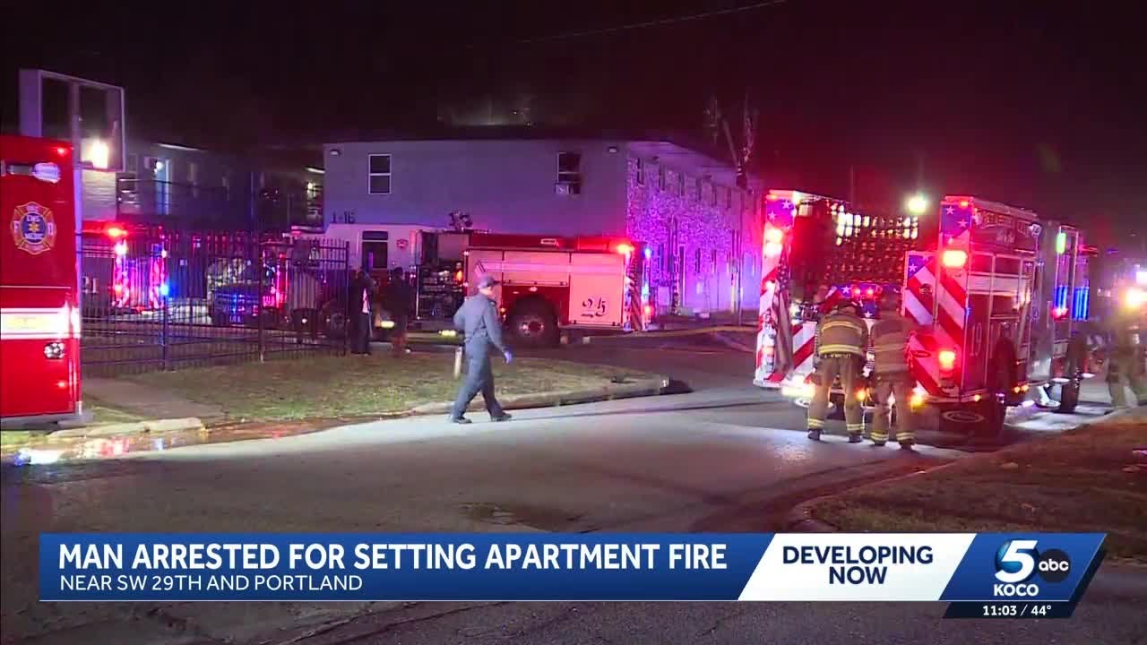 Man arrested for setting Oklahoma City apartment on fire during ...