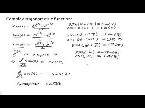 Complex trigonometric functions