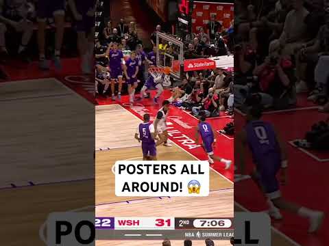 Tamar Bates takes off for the poster!