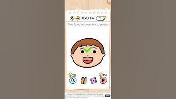 Brain test Level 276 Time to school, wake him up please Walkthrough