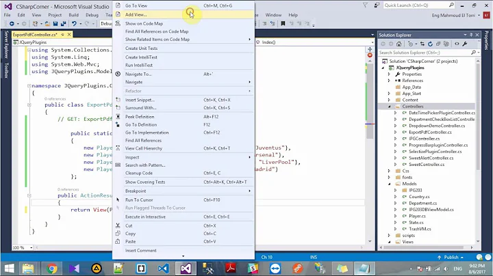 Export Asp net MVC PDF