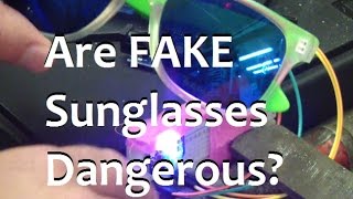 Knock-off Ray Ban Sunglasses vs. UV laser(I wear cheap sunglasses. Do they filter UV or are they slowly cooking my baby blues? Shop beer and science fund http://www.Patreon.com/AvE., 2015-07-29T07:00:00.000Z)