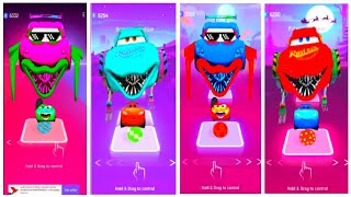 Tiles Hop Edm Rush | McQueen Purple Eater 🆚 McQueen Blue Eater 🆚 McQueen Red Eater 🆚 McQueen Eater