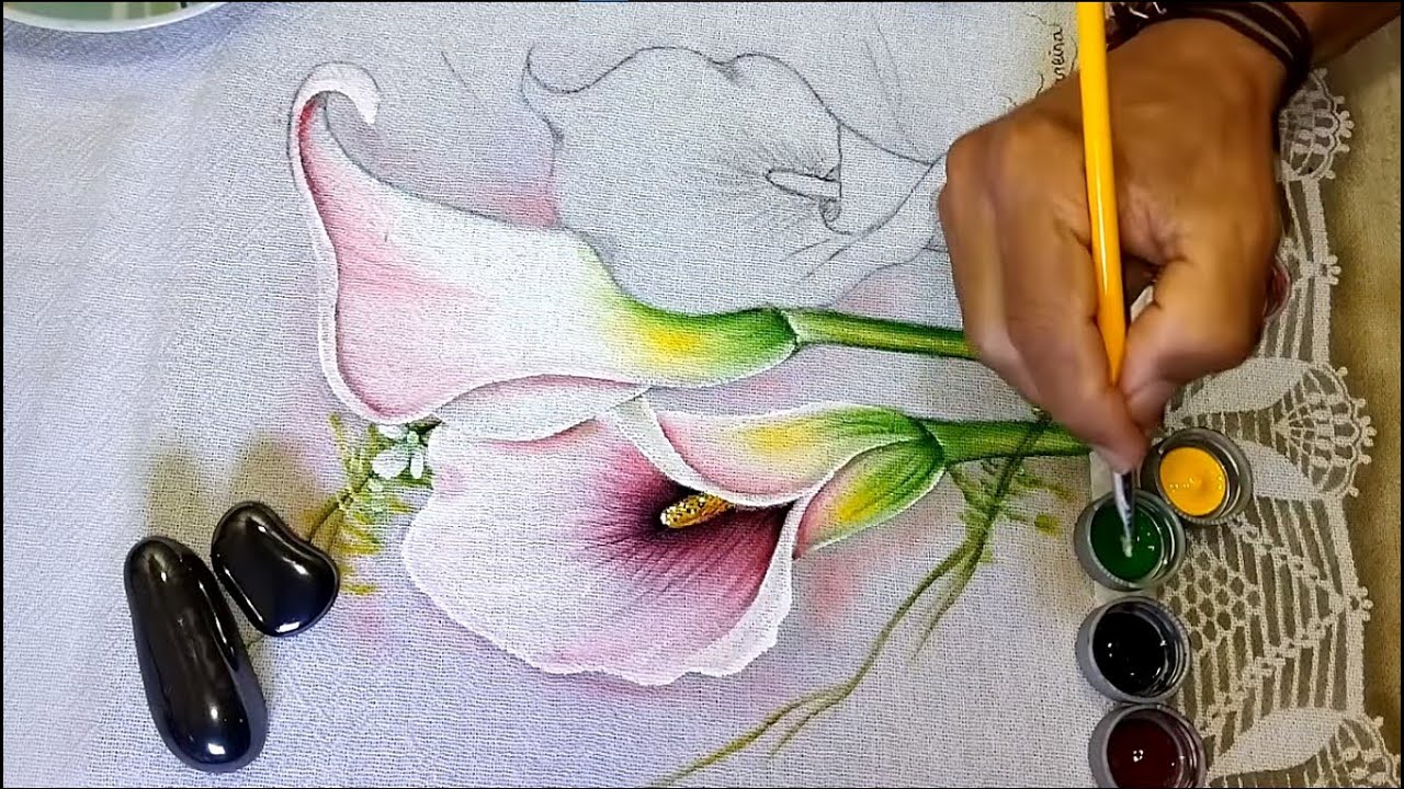 Roberto Ferreira -  Aprenda a Pintar Copos de Leite - Parte 2