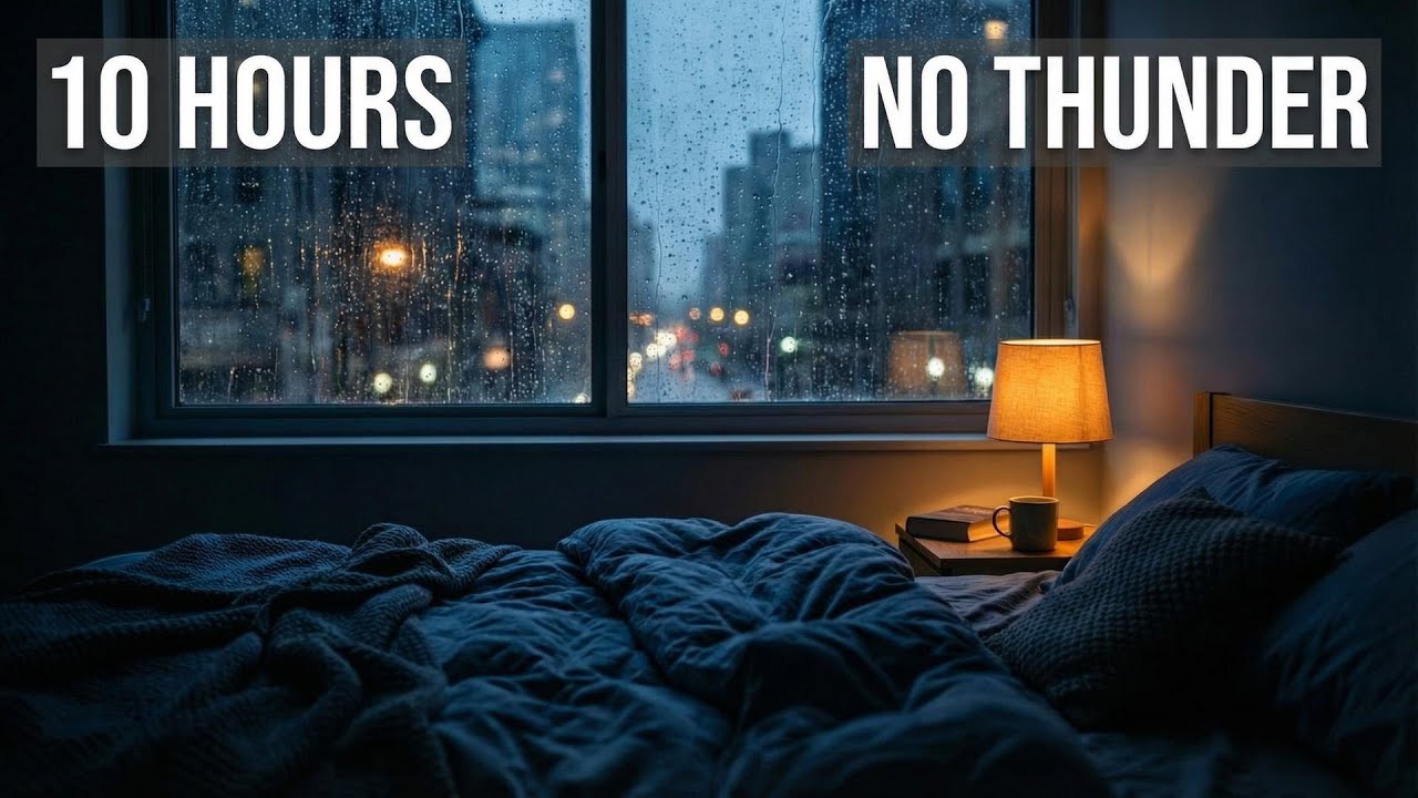 10 Hours of Pure Window Rain – NO THUNDER, NO MUSIC, JUST PEACEFUL RAIN